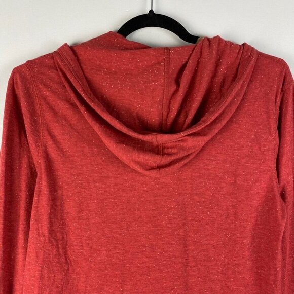 Lucky Brand Snow Heather Hoodie Pullover Mens Medium Red White Speckled - Picture 7 of 9